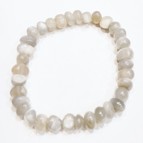 Bracelet Pierre de Lune Grise Pierres Roulées 12/13mm