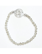 Bracelet Quartz Fumé Perles Facettées Coniques Signe Astro Capricorne