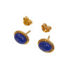 Boucles Lapis-Lazuli Ovales Argent 925 Plaqué Or