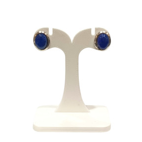 Boucles Lapis-Lazuli Ovales Argent 925