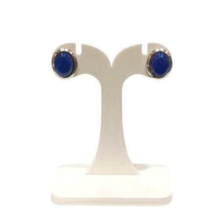 Boucles Lapis-Lazuli Ovales Argent 925
