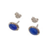 Boucles Lapis-Lazuli Ovales Argent 925