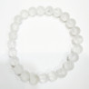Bracelet Cristal de Roche Mat Pierres Rondes de 8mm