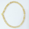 Bracelet Citrine Pierres Rondes Facettées 4mm