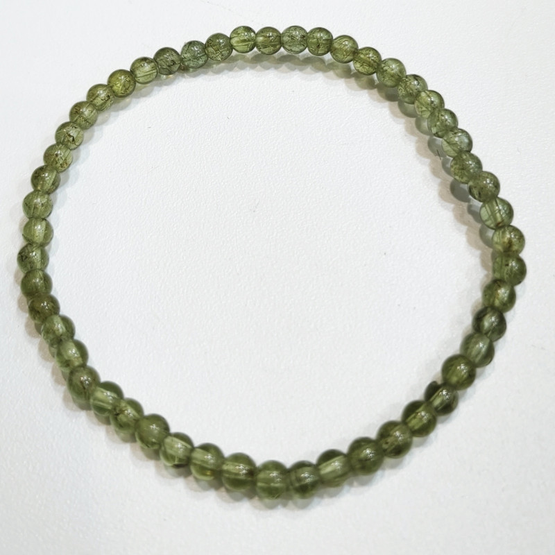 Bracelet Apatite Verte Pierres Rondes 4mm