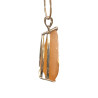 Pendentif Opale de feu A+ Goutte avec Chaîne 45cm Argent 925