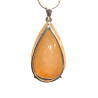 Pendentif Opale de feu A+ Goutte avec Chaîne 45cm Argent 925
