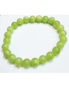 Bracelet Calcite Verte Pierres Rondes 8mm