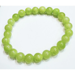 Bracelet Calcite Verte Pierres Rondes 8mm
