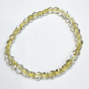 Bracelet Quartz Lemon Pierres Facettées 6mm