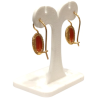 Boucles Corail Ovale Argent 925 Plaqué Or