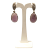 Boucles Kunzite et Zirconium Argent 925