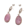 Boucles Kunzite et Zirconium Argent 925