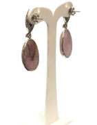 Boucles Kunzite et Zirconium Argent 925