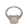 Bague Pierre de Lune Carré Argent 925 Tressé Taille 56