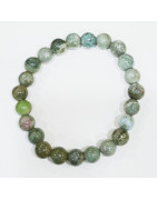 Bracelet Jaspe Océan Vert Pierre Rondes 8mm