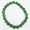 Bracelet Agate verte naturelle facettée Pierres rondes 8mm