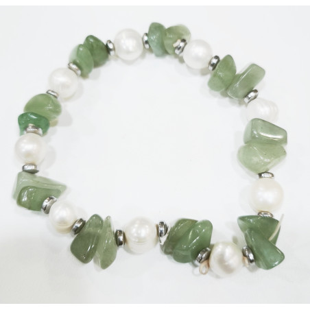 Bracelet Aventurine Baroque et Perles d'Eau Douce
