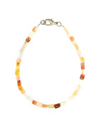 Bracelet Opale de Feu Petites Briques avec Fermoir Acier 19 cm