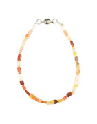 Bracelet Opale de Feu Petites Briques avec Fermoir Acier Aimanté 19 cm