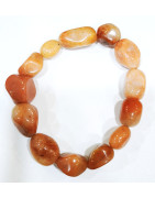 Bracelet Aventurine Orange Baroque Grosses Pierres
