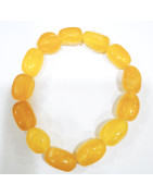 Bracelet Calcite Jaune Baroque Grosses Pierres
