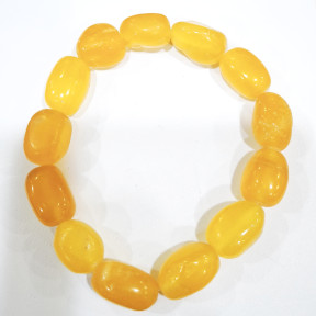 Bracelet Calcite Jaune Baroque Grosses Pierres