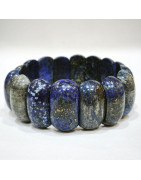 Bracelet Lapis-Lazuli Lamelles 24mm