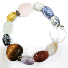 Bracelet Multipierres Cœurs et Inserts Modèle 1