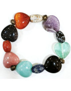 Bracelet Multipierres Cœurs et Inserts Modèle 4