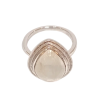 Bague Pierre de Lune Goutte Argent 925 Ciselé Taille 57