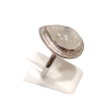 Bague Pierre de Lune Goutte Argent 925 Ciselé Taille 57