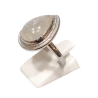 Bague Pierre de Lune Goutte Argent 925 Ciselé Taille 57