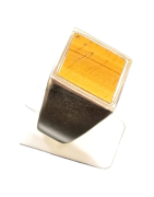 Bague Œil de Tigre Carré Plat Argent 925 Type Chevalière Taille 65
