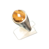 Bague Œil de Tigre Ovale Facetté Argent 925 Type Chevalière Taille 59