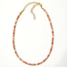 Collier Multipierres Nacre Multicolore Enfant Acier Plaqué Or 32 + 10 cm