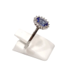 Bague Tanzanite Claire Ovale Facetté Zirconium Argent 925 Taille 59