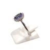 Bague Tanzanite Claire Ovale Facetté Zirconium Argent 925 Taille 59