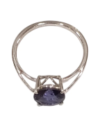 Bague Tanzanite Ronde Argent 925 Taille 56