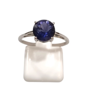 Bague Tanzanite Ronde Argent 925 Taille 56