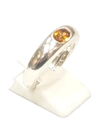 Bague Citrine Ovale Facetté Argent 925 Taille 61