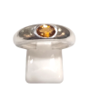 Bague Citrine Ovale Facetté Argent 925 Taille 61