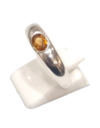 Bague Citrine Ovale Facetté Argent 925 Taille 61
