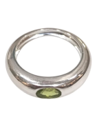 Bague Péridot Ovale Facettée Argent 925 Taille 61