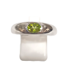 Bague Péridot Ovale Facettée Argent 925 Taille 61