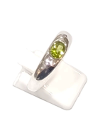 Bague Péridot Ovale Facettée Argent 925 Taille 61