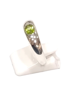 Bague Péridot Ovale Facettée Argent 925 Taille 61