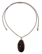 Pendentif Ambre de la Baltique Baroque sur Cordon Réglable
