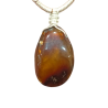 Pendentif Ambre de la Baltique Baroque sur Cordon Réglable