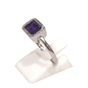 Bague Améthyste Rectangulaire Facettée Argent 925 Taille 57